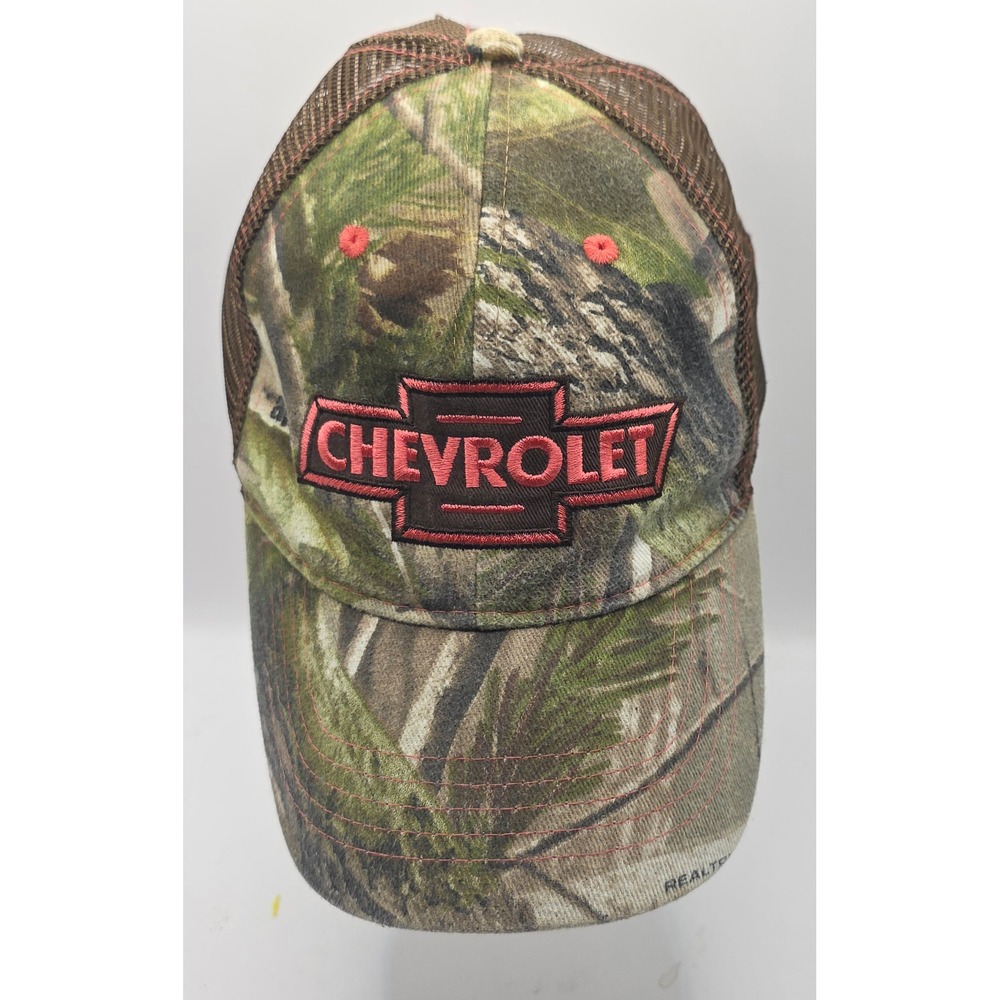 Chevrolet Trucker Hat Women‎ Realtree Camo Mesh Snapback Cap Pink Logo